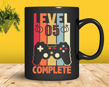 Level 5 Complete Funny Vintage Retro Gaming Celebrate 5th