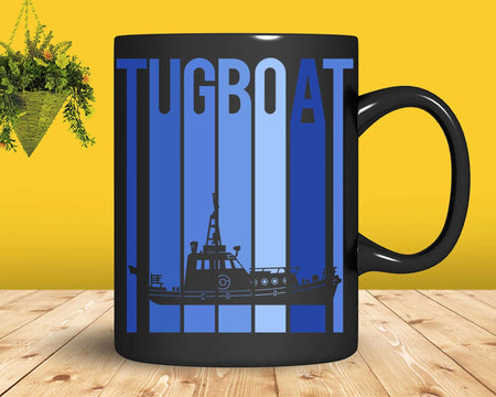 Funny Vintage Tugboat Svg Png Digital Cutting Files