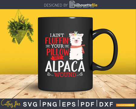 Funny Wound Care Nurse Alpaca Llama Pun Saying Svg Print