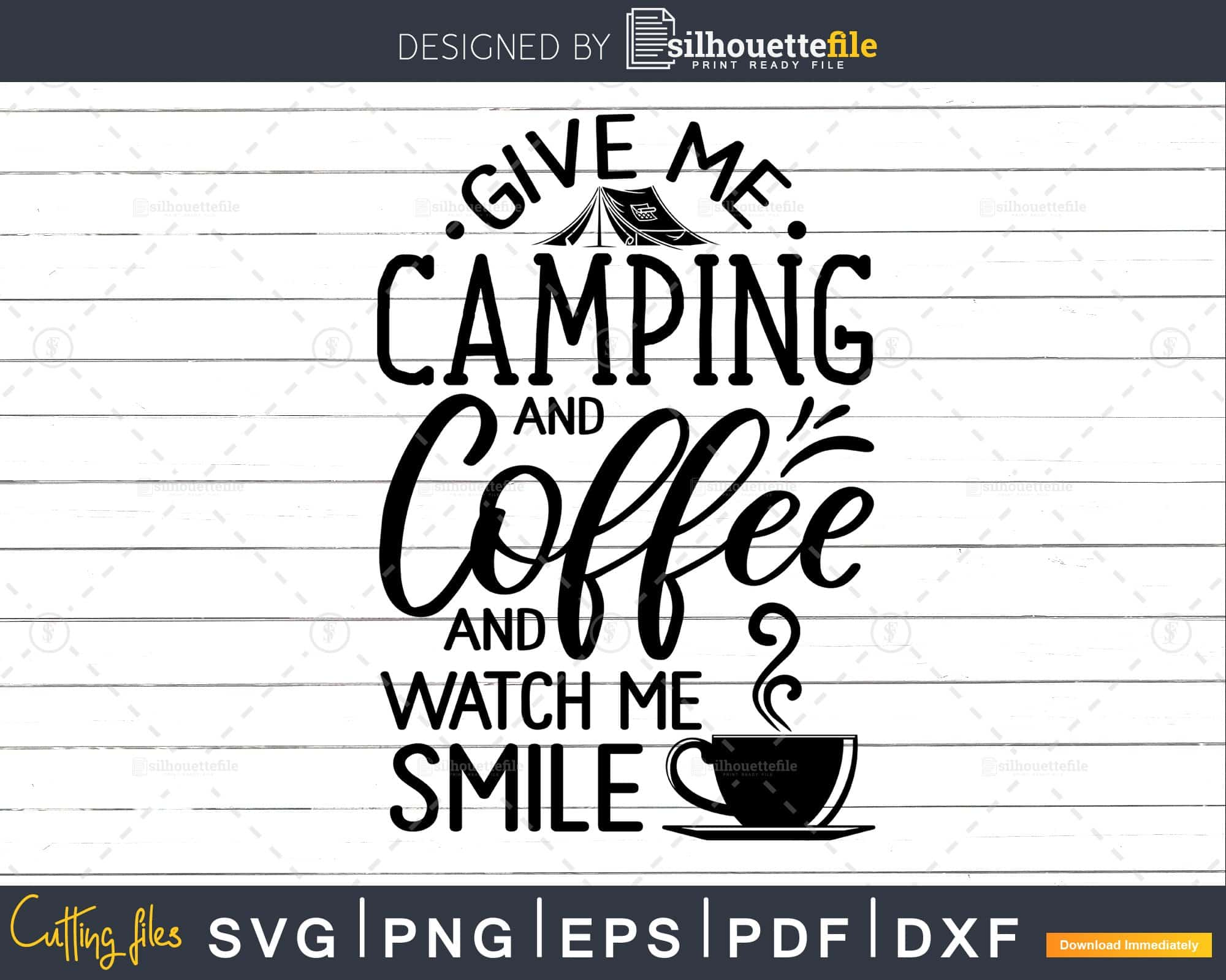 Coffee SVG Cut File, Must Have Coffee Cutting File for Silhouette