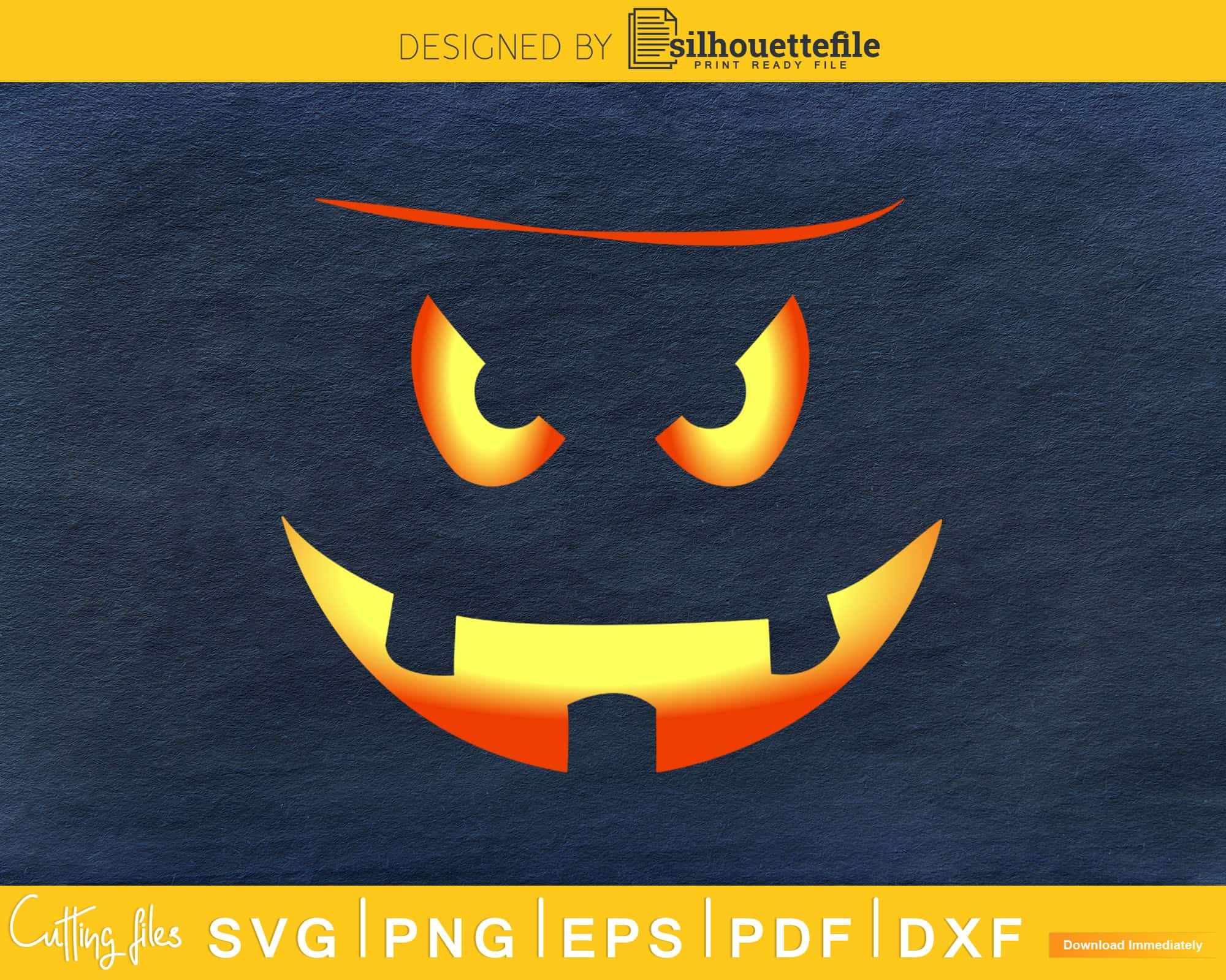 Halloween face Svg, Scary Face Png, Pumpkin face Eps, Dxf