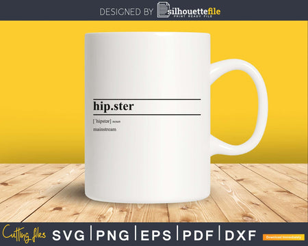 Hipster definition svg printable file