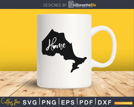 Home heart decor Canada province silhouette svg cricut