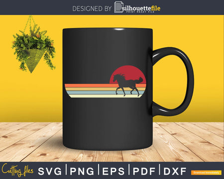 Horse Retro vintage Style cricut cut svg png dxf cutting
