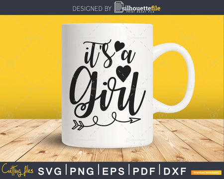 It’s a Girl Svg Pregnancy Announcement Baby Bump Loading