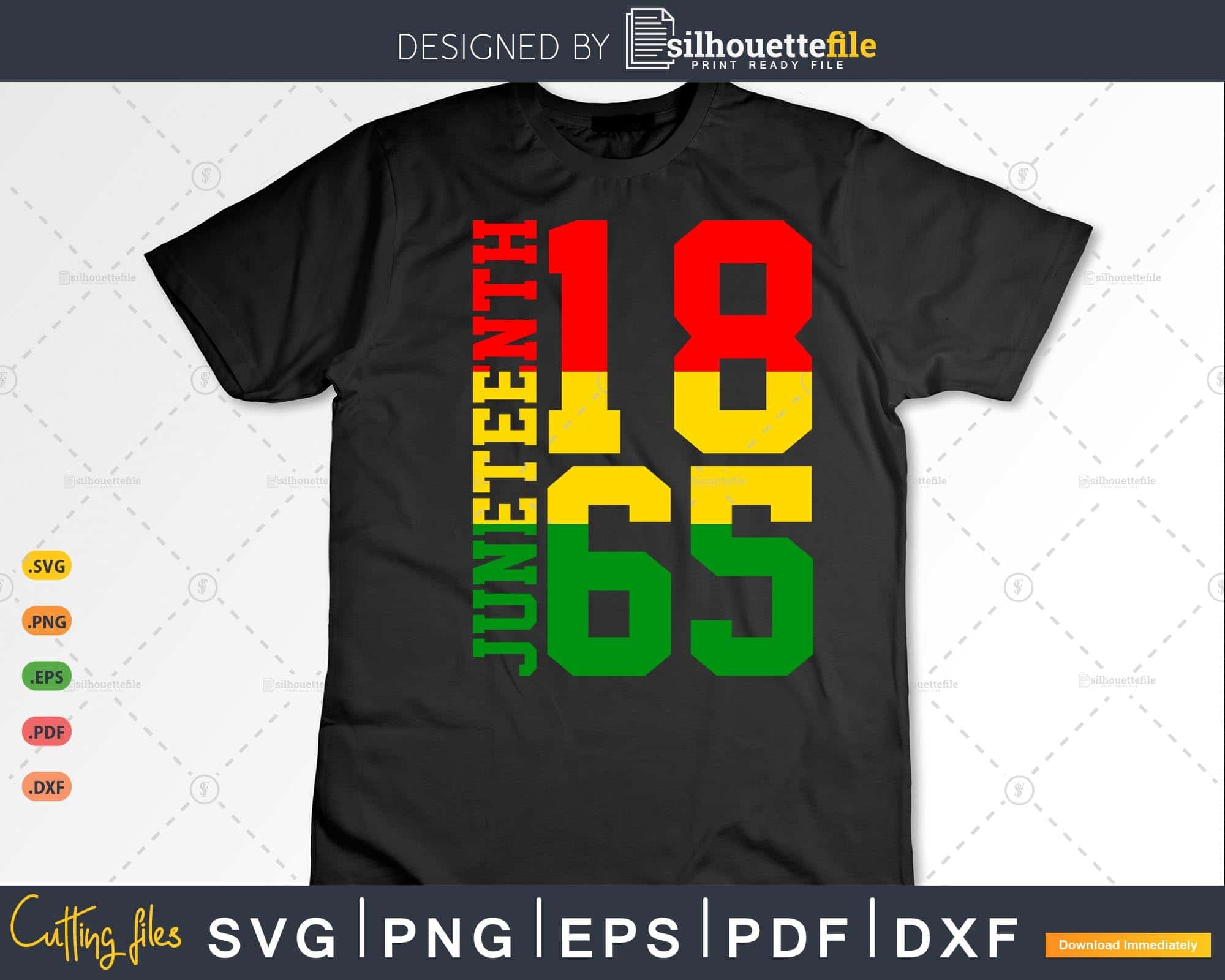 T-shirt Juneteenth 1865 - Noir, Freedom Day - Marque Silver Lake T-shirts - Neuf Avec étiquettes - Homme