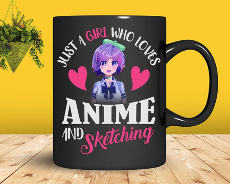 Just A Girl Who Loves Anime and Sketching Drawing Otaku Png