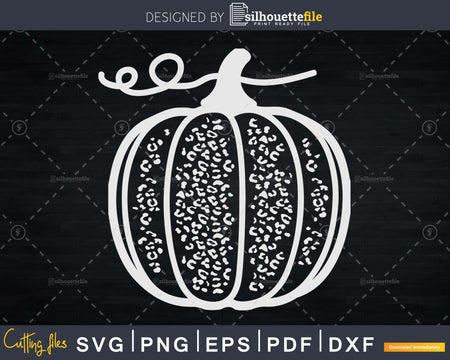 Leopard Pumpkin Halloween Svg Digital Cut Files