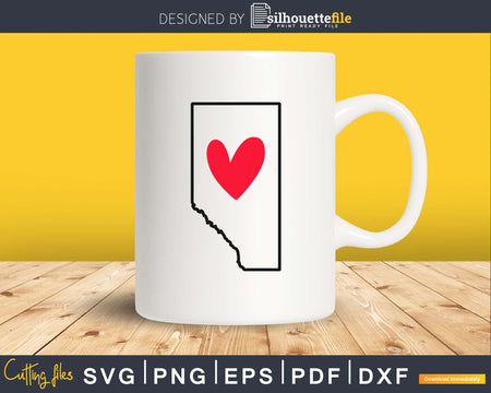 Love Alberta Canada Provinces svg cricut cut cutting files