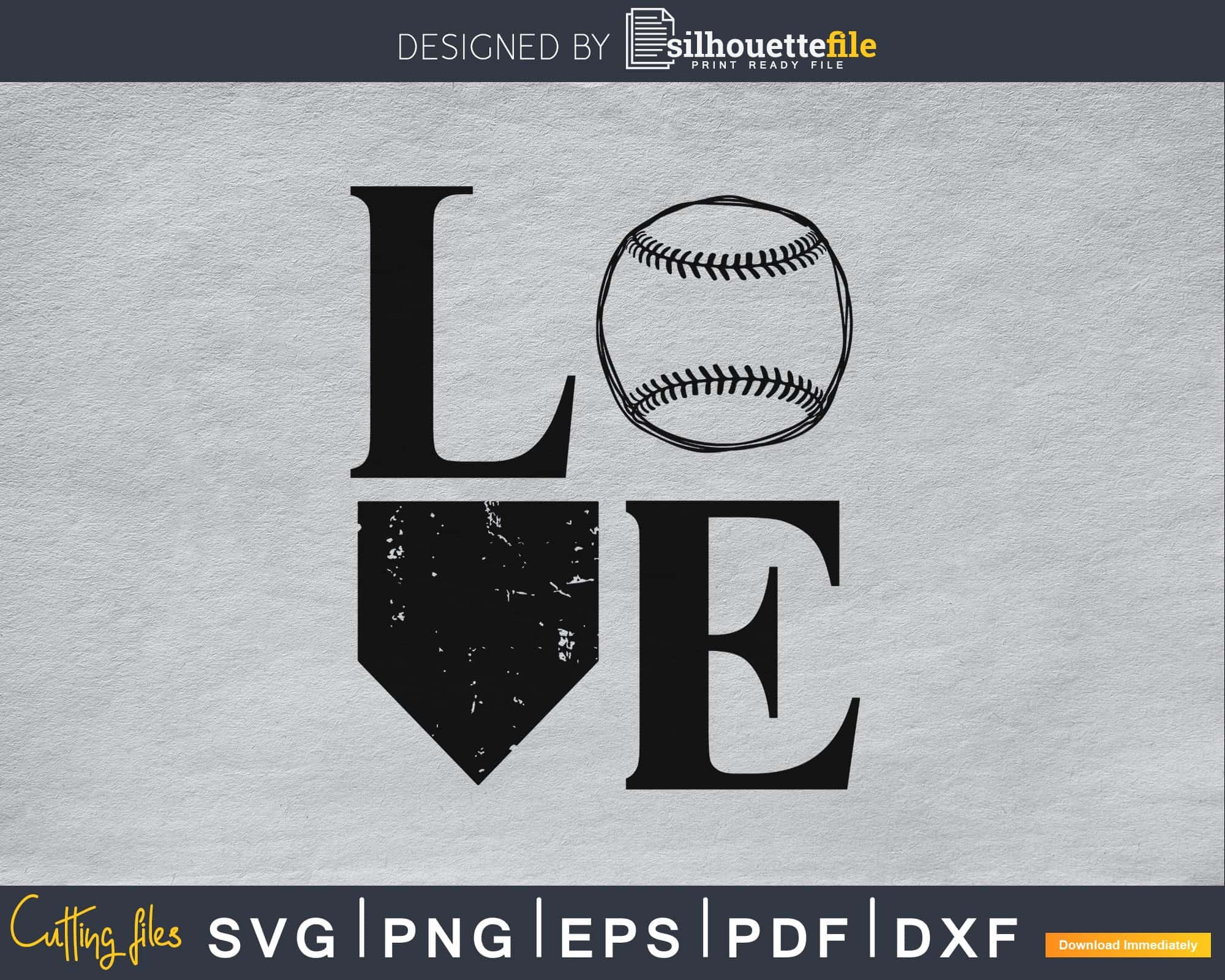 Love Baseball Svg Designs, Baseball Love Svg Files For Cricut And