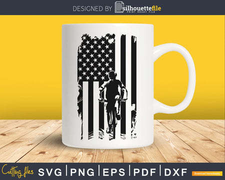 Mountain Bicycle Bikers Biking Independence day Patriotic