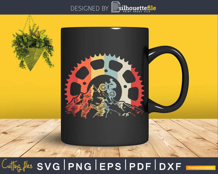 Mountain Biking Gear Retro Vintage Bicycle Bike Rider Svg