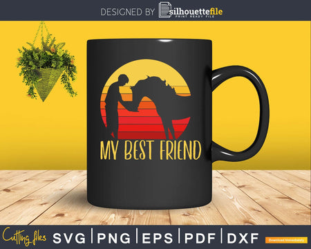 My Best Friend Horse Vintage Retro Style Svg Printable