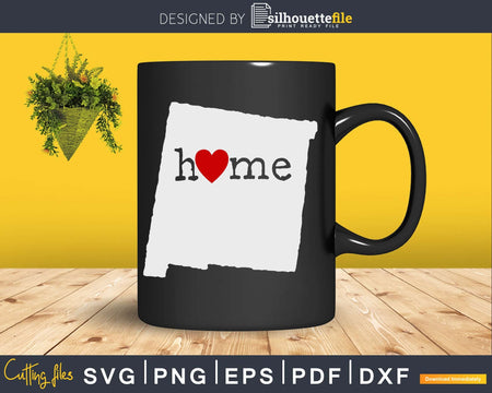 New Mexico NM Home Heart Native Map svg cricut cut digital