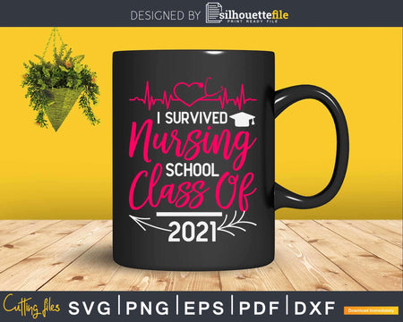 New Nurse Grad Class Of 2021 Cool Nursing Graduate Svg