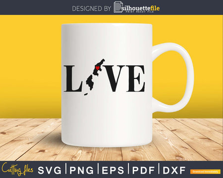 Northern Mariana Islands MP Love Home Heart Native Map svg