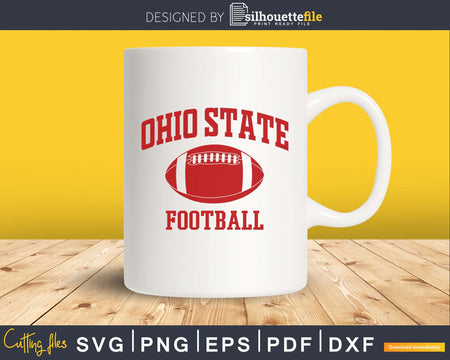 Ohio State Football OH vintage Varsity style svg png dxf