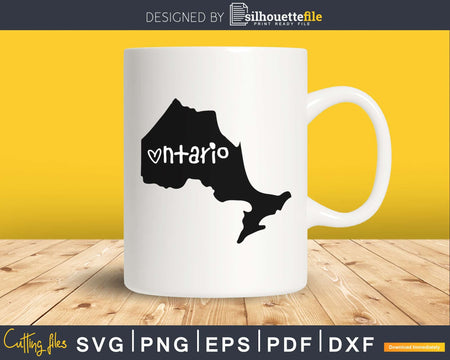 Ontario digital Canada province SVG cricut cut cutting files