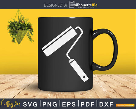 Painter Paint Roller Wall Painting Svg Dxf Cut Files