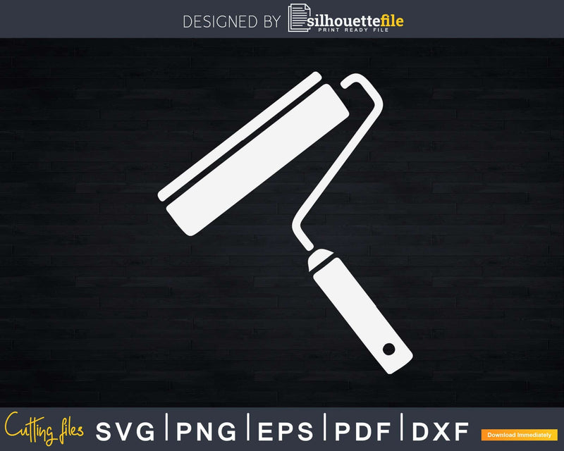Painter Paint Roller Wall Painting Svg Dxf Cut Files