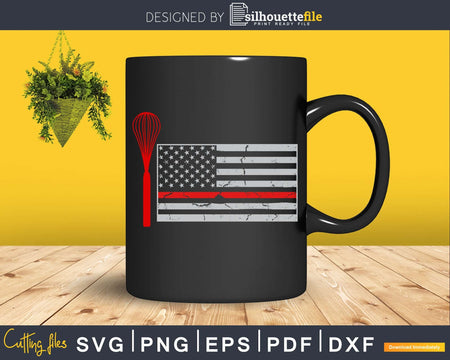Patriotic Distressed Baker American flag svg craft cut file