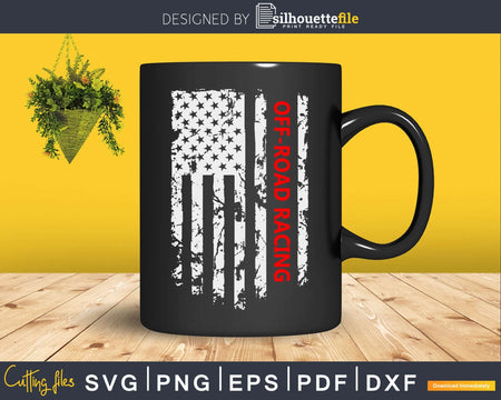 Patriotic Off Road Racing USA Flag Cars & Truck Svg Cricut
