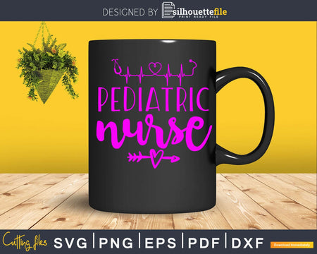 Pediatric Nurse cricut digital cut svg files