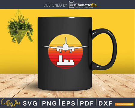 Pilot Airplane Aviation Airport svg design printable cut