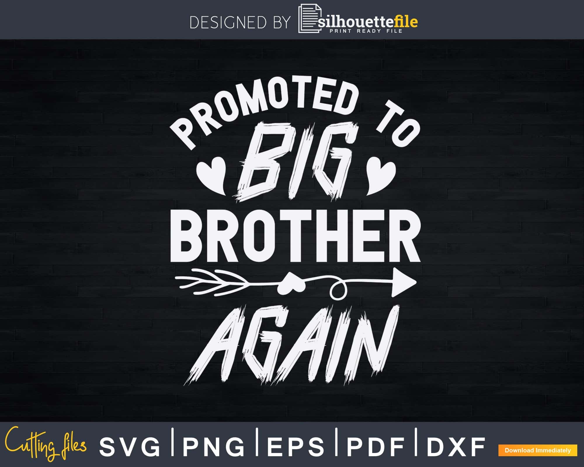 Promoted to Big Brother SVG Cut file by Creative Fabrica Crafts · Creative  Fabrica