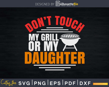 Protective Daddy Shirt Daughter Dad Barbecue Grilling Svg