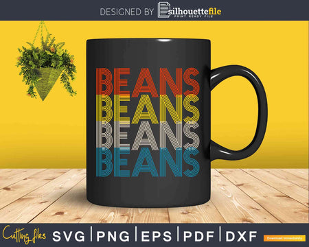 Retro Barista Coffee Beans Vintage Coffeemaker Svg Dxf Png