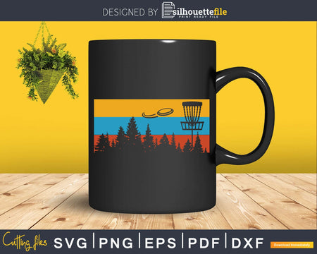 Retro Disc Golf Frolf Frisbee Vintage 70s 80s Style Svg Png