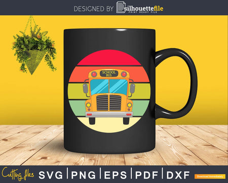Retro School Bus-Bus Driver Gift-School Bus Svg Design Cut