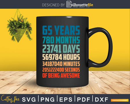 Retro Vintage 65 Years Old Classic 65th Birthday 780 Months