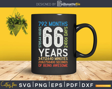 Retro Vintage 66 Years Old Classic 66th Birthday 792 Months