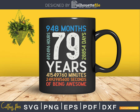 Retro Vintage 79 Years Old Classic 79th Birthday 948 Months