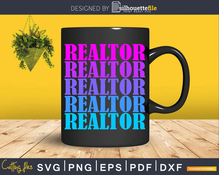 Retro Vintage Realtor Svg Dxf Cut Files