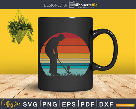 Retro vintage style design Golfing golfer golf svg craft