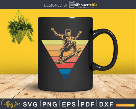 Retro vintage style design Skate Skateboarding svg craft