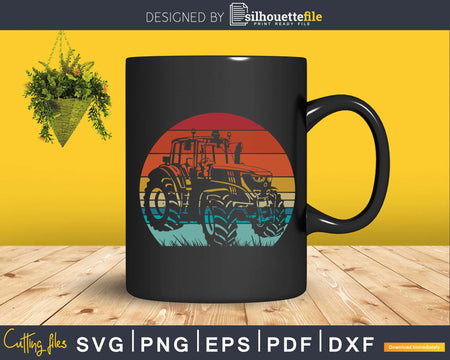 Retro vintage style Farm Truck design svg craft cut file