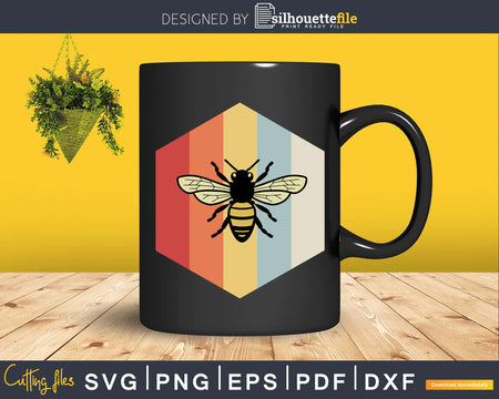 Save The Bees Retro vintage Style cricut svg png cut files