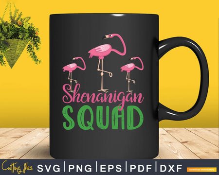 Shenanigan Squad Flamingo Leprechaun Hat St Patrick’s Day