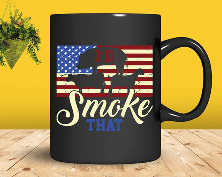 Smoking Meat I’d Smoke That Grilled Steak US Flag