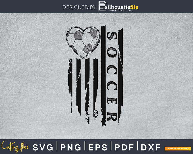 Soccer flag Distressed Grunge svg cricut digital cutting