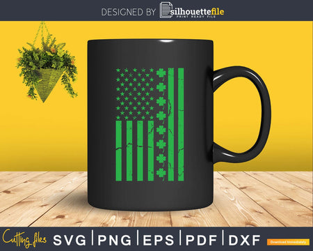 St Patricks Day Irish American Shamrock Flag Paddy Patty