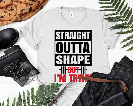 Straight Outta Shape But I’m Trying Poster Design PDF