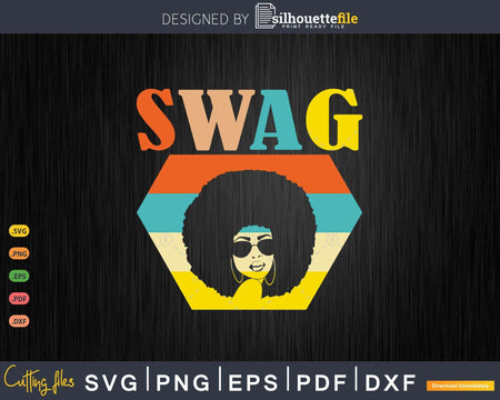 Swag Vintage Melanin Afro Woman Queen Black History Month
