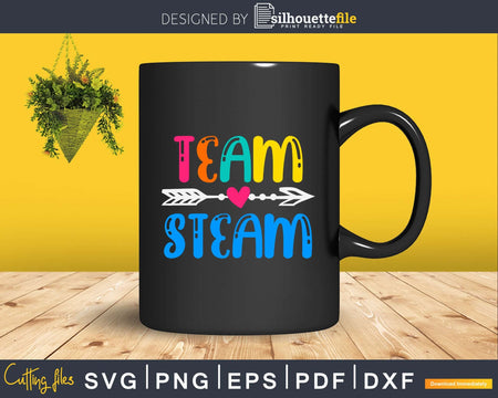 Team Steam Cute Science Teach Engineering Math Art Svg Png