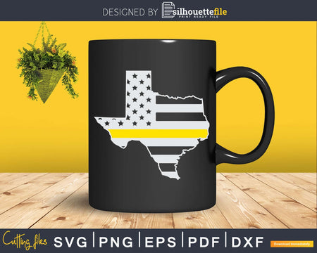 Texas 911 Thin Yellow Line Emergency EMS Police Dispatchers
