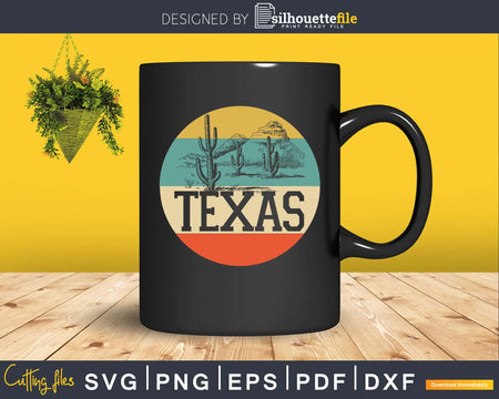 Texas State Country Retro Vintage svg cutting cricut cut